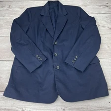 Tilley Endurables Travel Jacket Men's 42 Dark Blue Blazer Coat Pockets Free Ship
