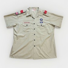 Boy Scouts of America BSA Mens XL Traditional Tan Shirt Made In USA Reinforced