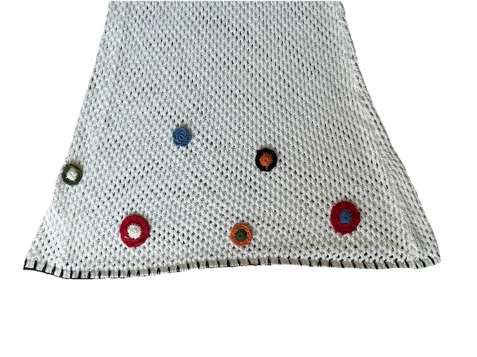 Maxi Falda Topshop Crochet Blanca Wd Diseño Parche Bordado Talla 4-6 Nueva Foto 3 de 3