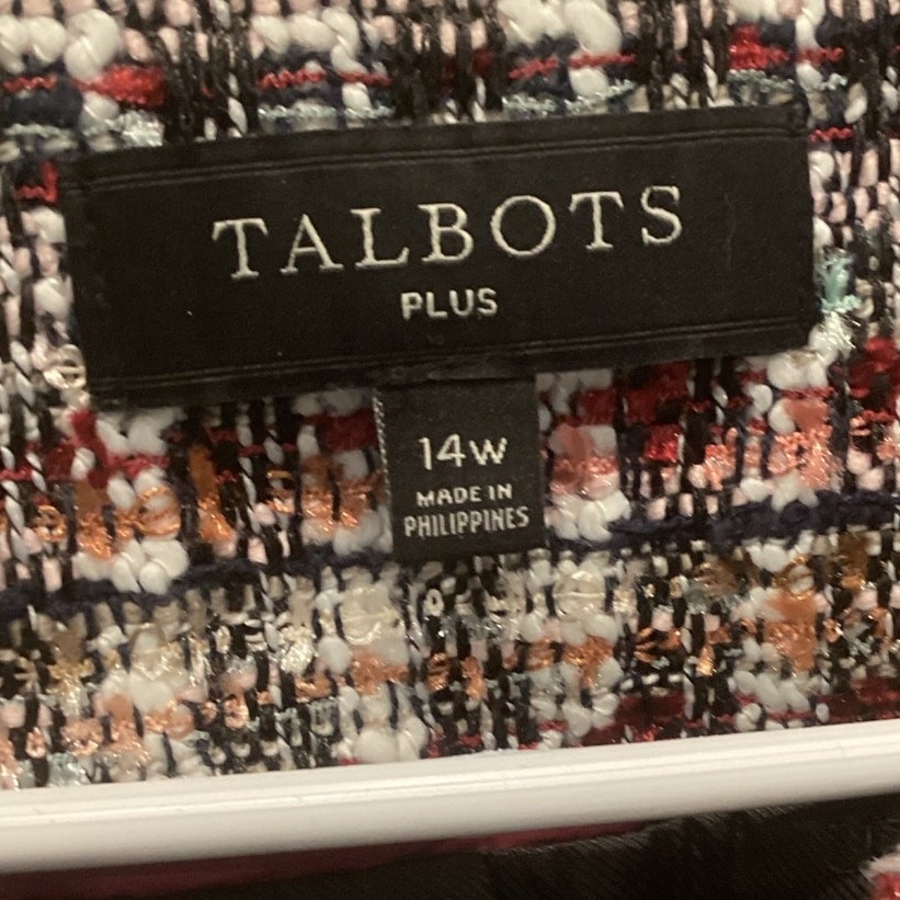 Talbots Adele Tweed Jacket Blazer Plus Size 14W 1… - image 4