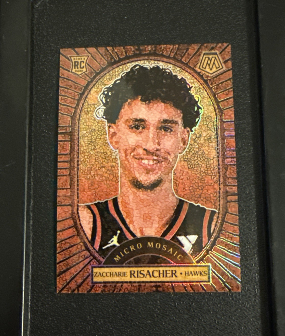 Zaccharie Risacher 2024-25 Panini Mosaic #17 Micro Mosaic RC Case Hit