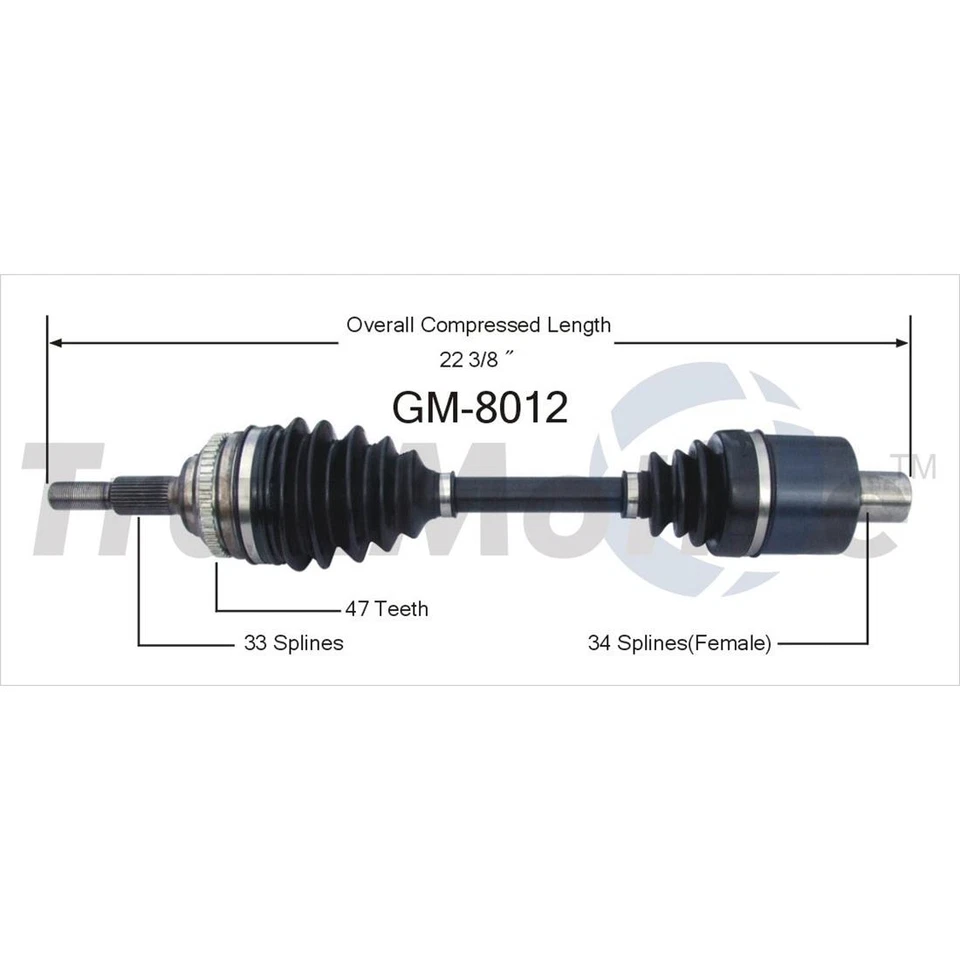 For Saturn SC1 SC2 SL SL1 FWD 1994-02 Pair of Front CV Axle Shafts SurTrack Set - Image 3 of 3