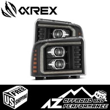 Alpharex Pro Halogen Headlights Black 05-07 Ford Super Duty F250 F350