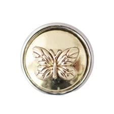 Mini Snap Jewelry Butterfly Gold Tone fits 12mm Petite Ginger Snaps Charms