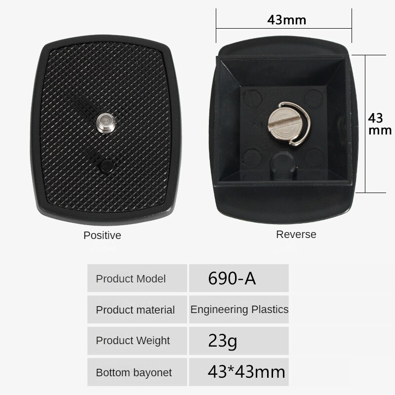 Tripod Quick Release Plate Screw Adapter Mount Head For Digital SLR