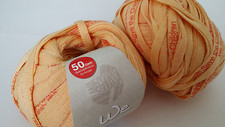 500 g We Lana Grossa Fb 101 orange 100 % Baumwolle Bändchengarn Stricken