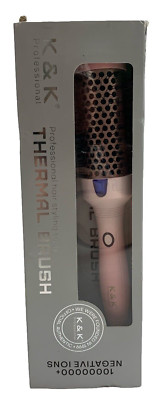K&K Curling Iron Brush 1.77 Inch Ceramic Tourmaline Ionic Hair Curler Hot Brush