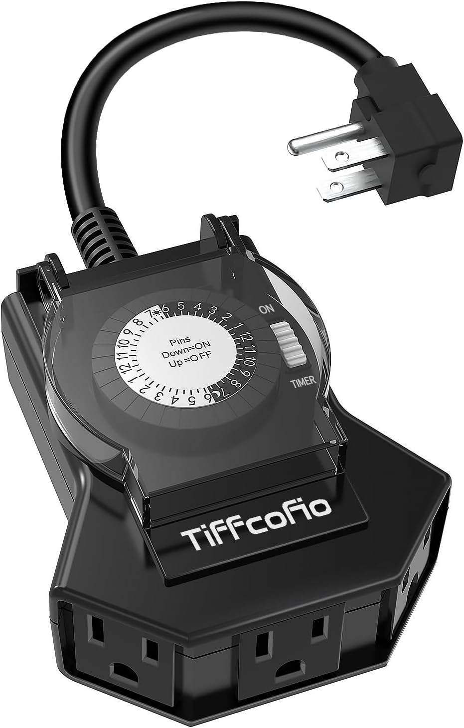 Outdoor Light Timers Waterproof 24 Hour Mechanical Outlet Timer 3 Grounded Heavy