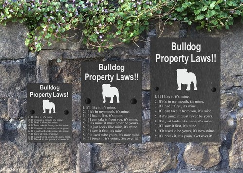 Property Laws Funny Dog Slate Sign Gate House 3 Sizes ALL BREEDS available A-C - Picture 38 of 63