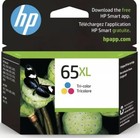 HP 65XL tri-color Ink Cartridge C,Y,M N9K03AN - NEW - GENUINE- EXP 08/22, SEALED