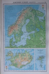 1952 Carte Du Nord Europe Regional Finlande Norvege Suede Danemark Pologne Ebay