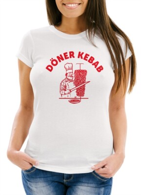 Döner T-Shirt Damen Kebab Slim Fit Moonworks 