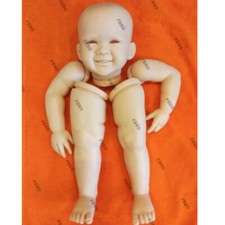 26" Unassembled Reborn Baby Doll Unpainted Kit DIY Part with Cloth Body Handmade