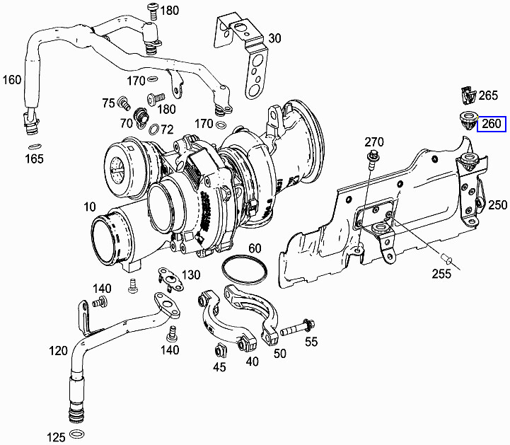 Mercedes Engine Rubber Vibration Mounting Grommet Bush A0009980742  