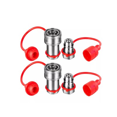 2 Set 1/4'' NPT Hydraulic Quick Connect Coupler Poppet Pioneer Style