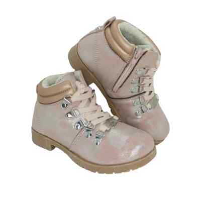 Bebe Girls Pre-owned Rose Gold Glitter High Top w/Zipper