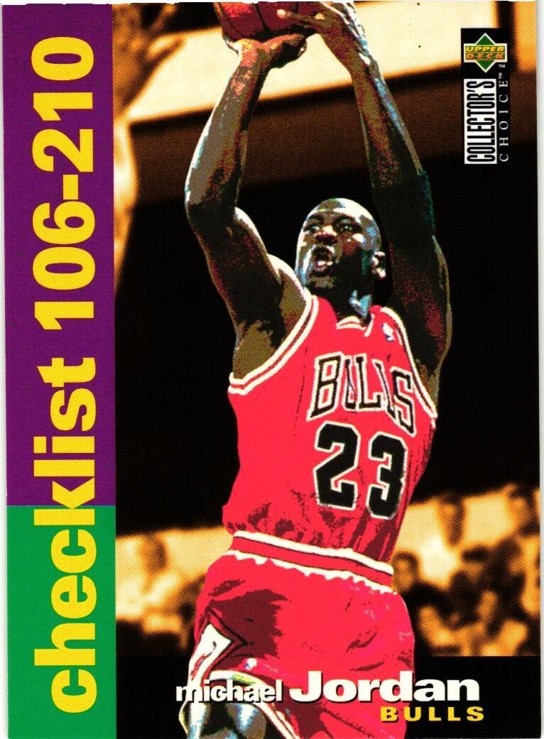 1995-96 Upper Deck Collectors Choice Michael Jordan Checklist,106-210 #210