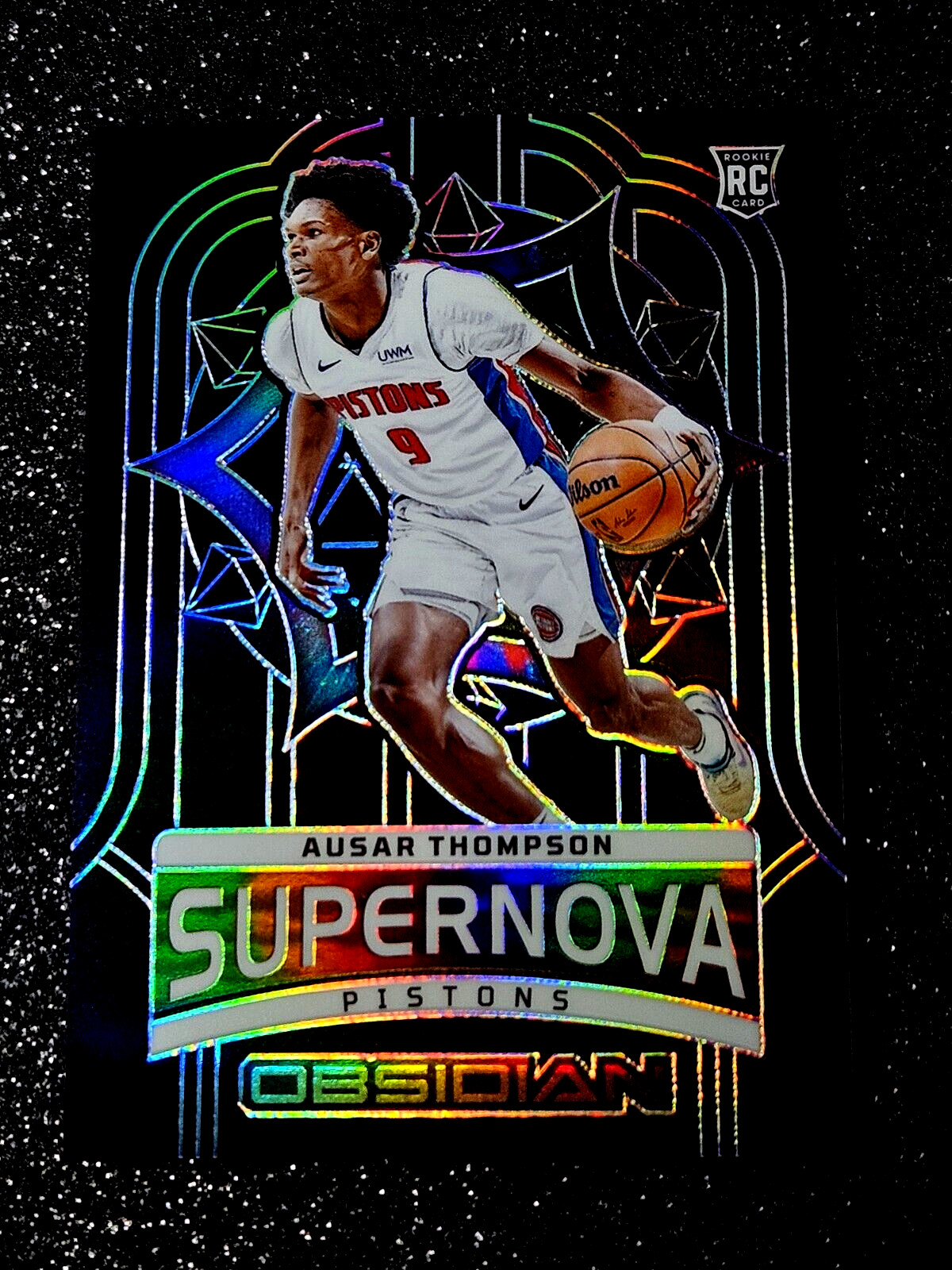 2023-24 Panini Obsidian Supernova /99 Ausar Thompson Rookie Prizm RC #1 Mint