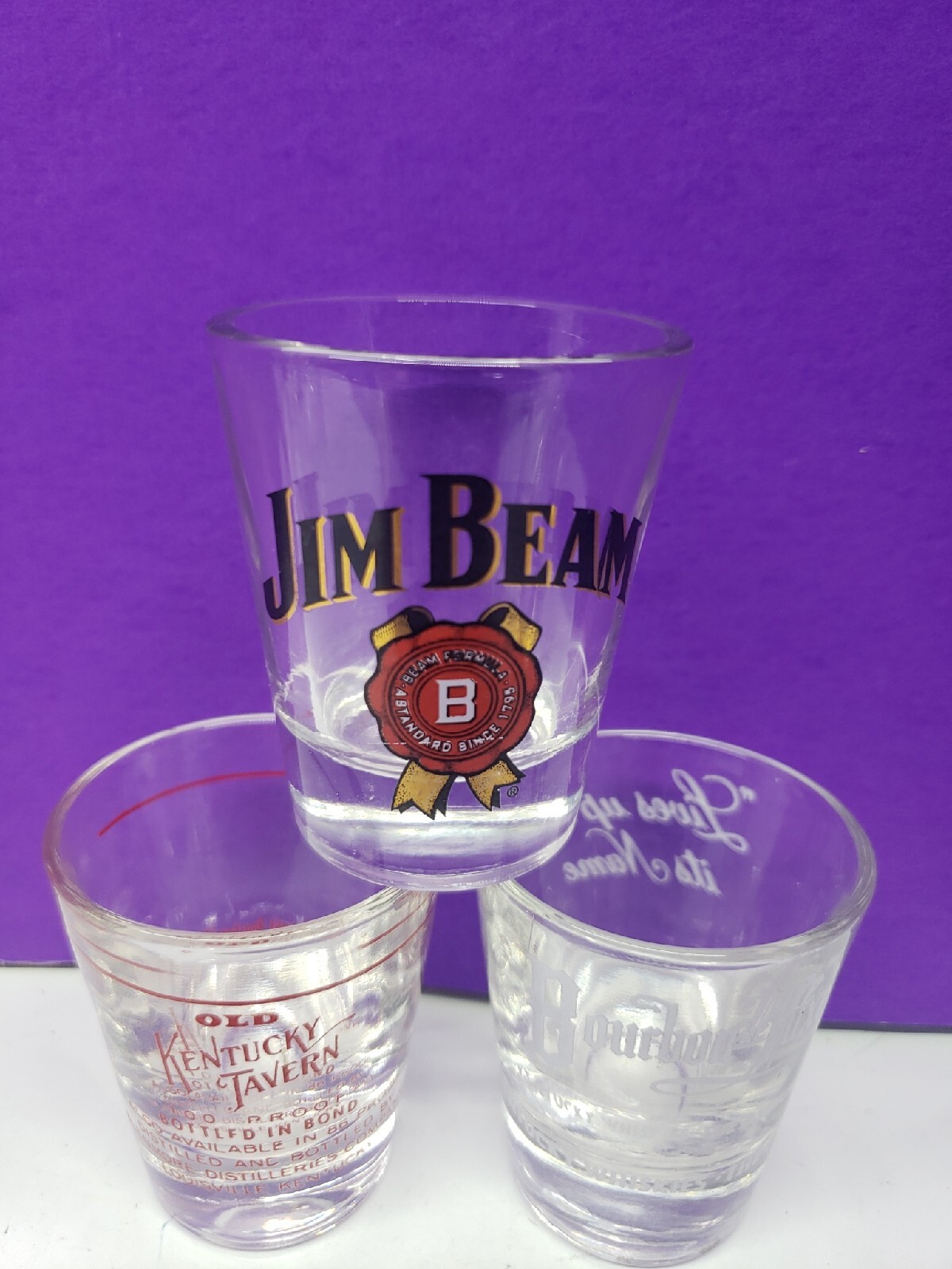 CHOICE of Distillery Shot Jigger Glasses. Embossed or Etched