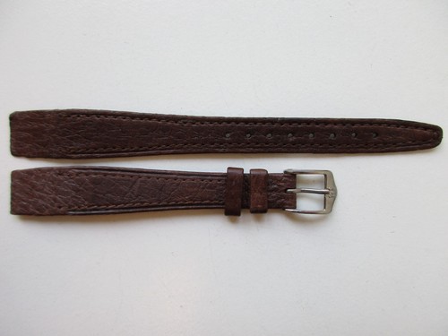 Hirsch "Peccary" Brunette brown 14 MM soft leather watch band strap - Picture 2 of 5