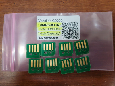 8 x High Capacity Toner Chip (4082 - 83/84/85) for Xerox VersaLink C9000 Refill