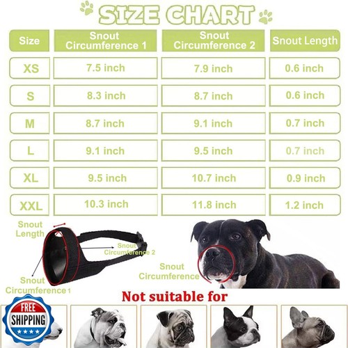 Short Snout Dog Muzzle-Soft Muzzle for Pitbull American Bulldog Boxer Rottwei - Picture 5 of 5