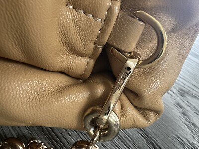 Auth LOEWE Puffer Goya Bag Camel Shiny Nappa Lamb - Shoulder