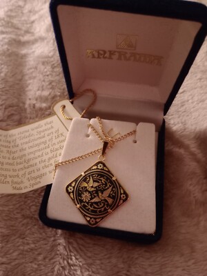Anframa Gold Necklace 18k and 24k inlay designed