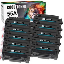 10 Pack 55A CE255A Toner Cartridge Compatible with HP LaserJet P3015d 3015n 3016
