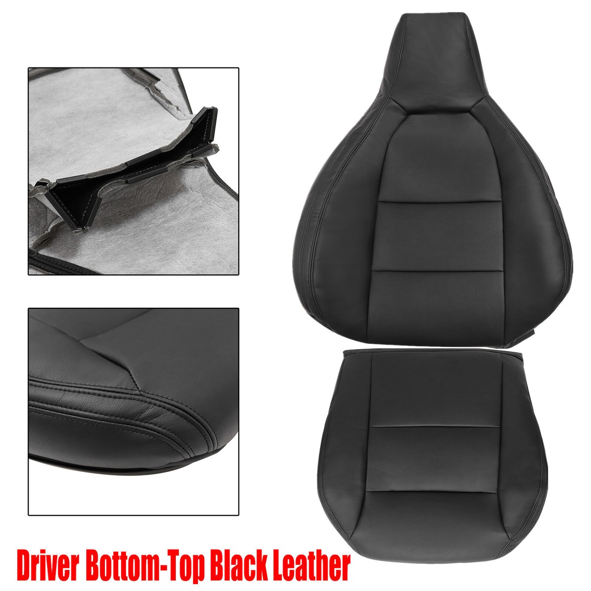 Soillar Replacement Driver Bottom Seat Cover For Mercedes CLA250 2014-2015 – Black Microfiber Leather
