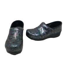 Dansko Womens Womens Iridescent Purple Blue Leather Clogs Size 40 US 9.5-10