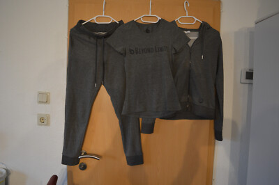Sport Paket Beyond Limits Motion Hoodie Jacke  Jogger und T-Shirt Graumeliert S