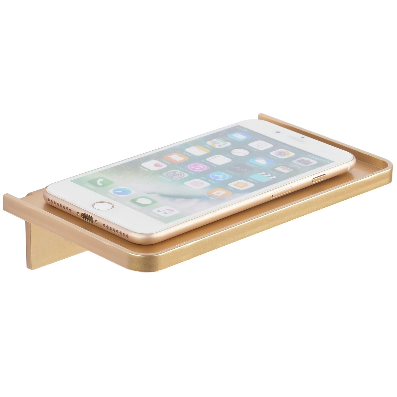 Stick-on Wall Shelf - Small Wall Mounted Adhesive Clear Acrylic Shelf Holder ...