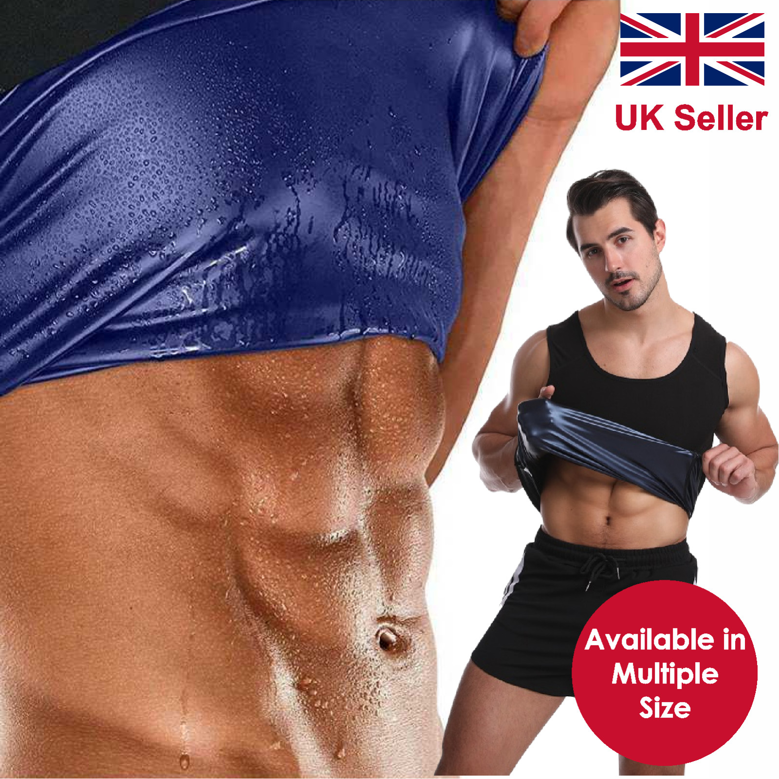Hombres Neopreno Sauna Sudor Cintura Entrenador Chaleco Modelador de Cuerpo Gimnasio Pérdida de Peso Camiseta sin Mangas