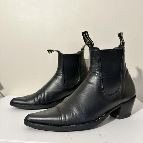 RM Williams MILLICENT COWBOY Boots Aus 7 EU 37 LEATHER Sole Black - Picture 7 of 16