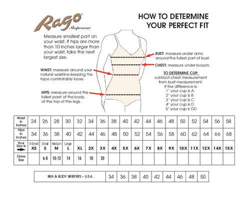 Rago Shapewear Perky Lift Beige Torsette Size 34/2XL - Picture 4 of 4