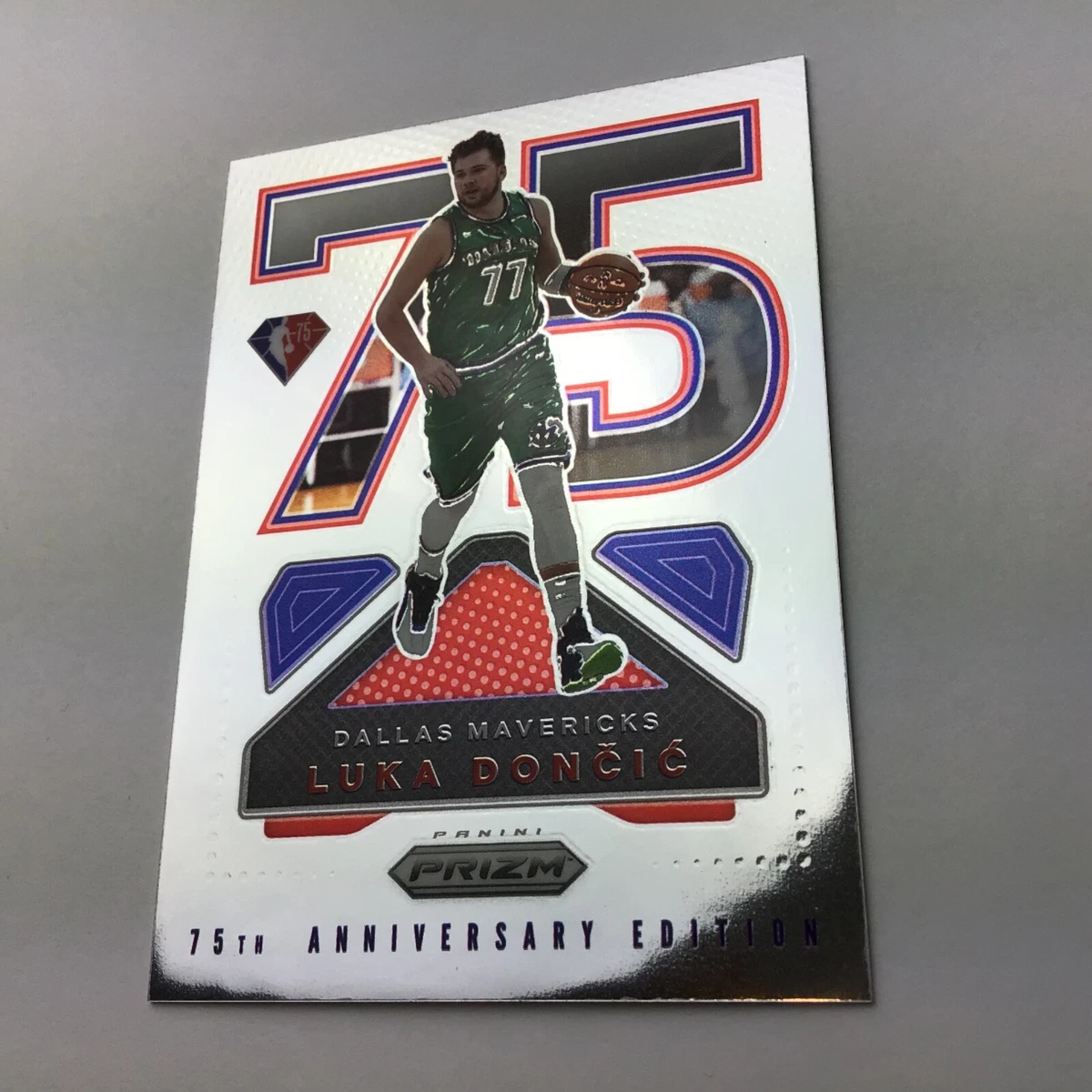 2021-22 Prizm Luka Doncic NBA 75th Anniversary Edition Logo SSP SP 