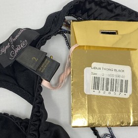 Agent Provocateur Lidija SOIREE Black Thong AP2 Small NWT $590