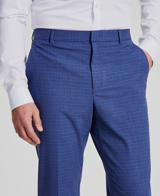 tommy hilfiger men's modern-fit th flex stretch plaid dress pants Tommy Hilfiger Men's Tartan Modern-Fit Dress Pants