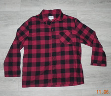 Men Heavyweight Long Sleeve Flannel Button-Down Shirt Goodfellow  Co Red Large