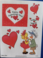 SUZY'S ZOO VALENTINE'S DAY "SWEETHEARTS" STICKER SHEET