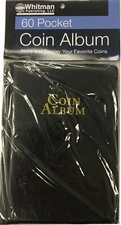Coin Album Wallet Stock Book for 2x2 Flips Holders Collection Display 60 Pockets