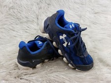 UNDER ARMOUR 1286155-410 Gray Blue Camo Sneakers Size Kids 2Y / 33.5