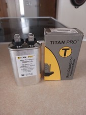 TitanPro TOCF12.5 HVAC Motor Run Oval Capacitor. 12.5 MFD/UF 440/370 Volts