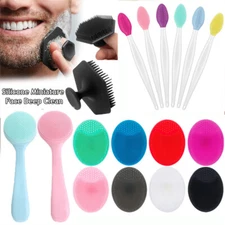 Face Scrubber Soft Silicone Facial Cleansing Brush Face Exfoliator Scrub△ ⇗