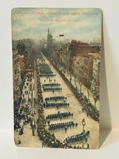 Postcard Antique Vtg Ephemera Post Card 1908 Naval Parade Sailors Australia Navy