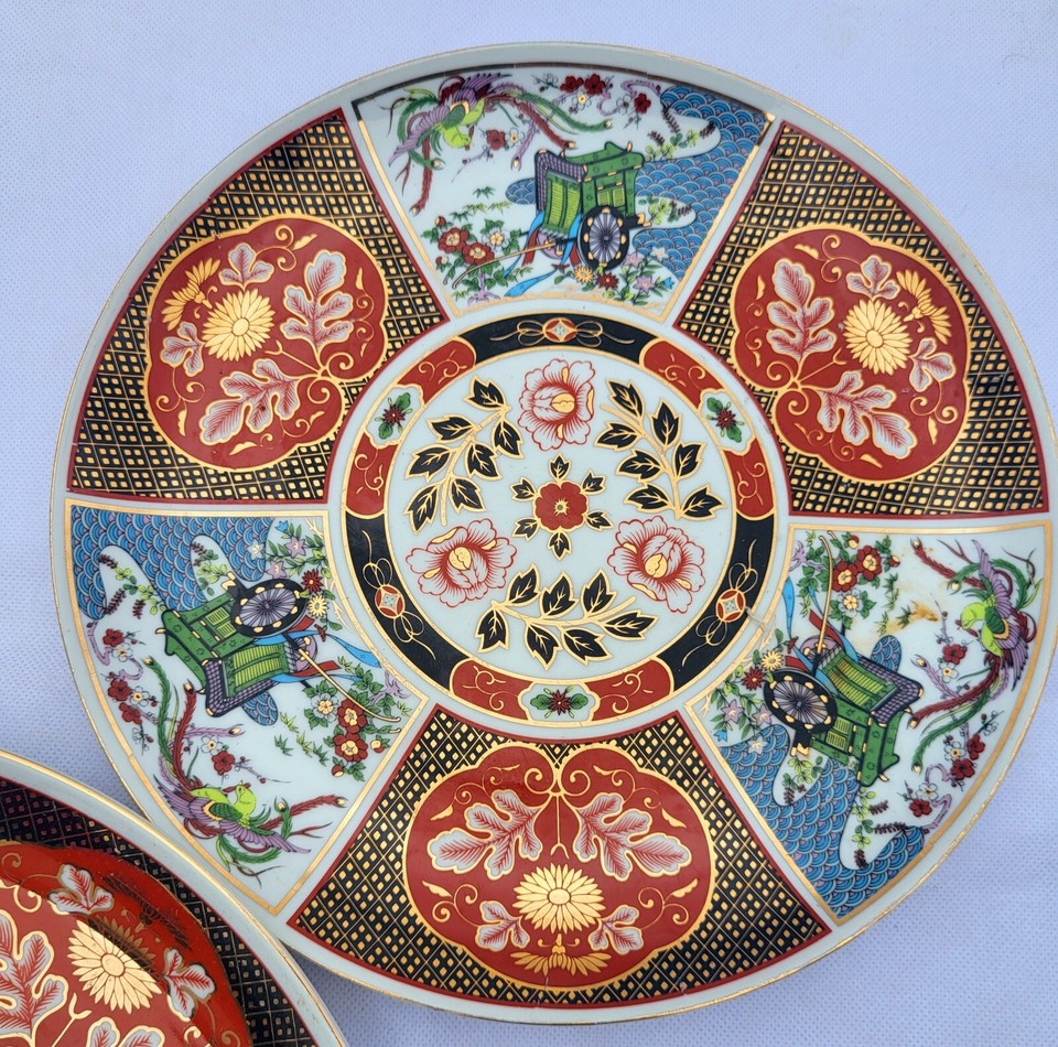 Two Large Vintage Japanese Imari Plates eBay
