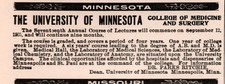 1905 AD UNIVERSITY OF MINNESOTA