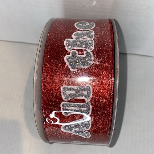 Members Mark Christmas Wired Ribbon Red White And Silver, Snowflakes Red 4 Rolls - Picture 10 of 11