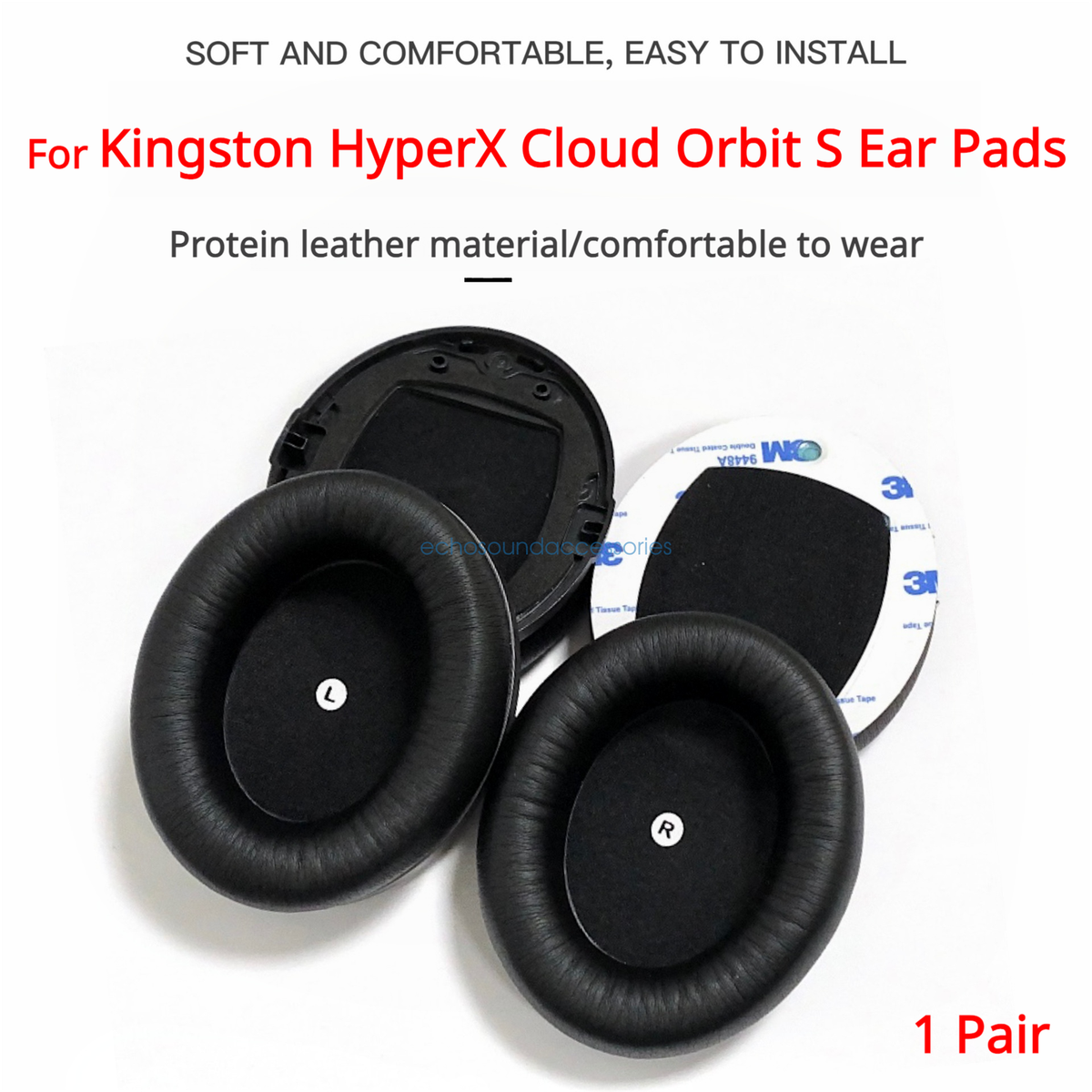 Replacement Ear Pads Headband Pad for Kingston HyperX Cloud Orbit S  Headphone
